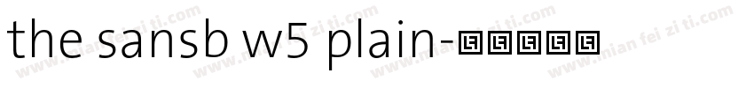 the sansb w5 plain字体转换